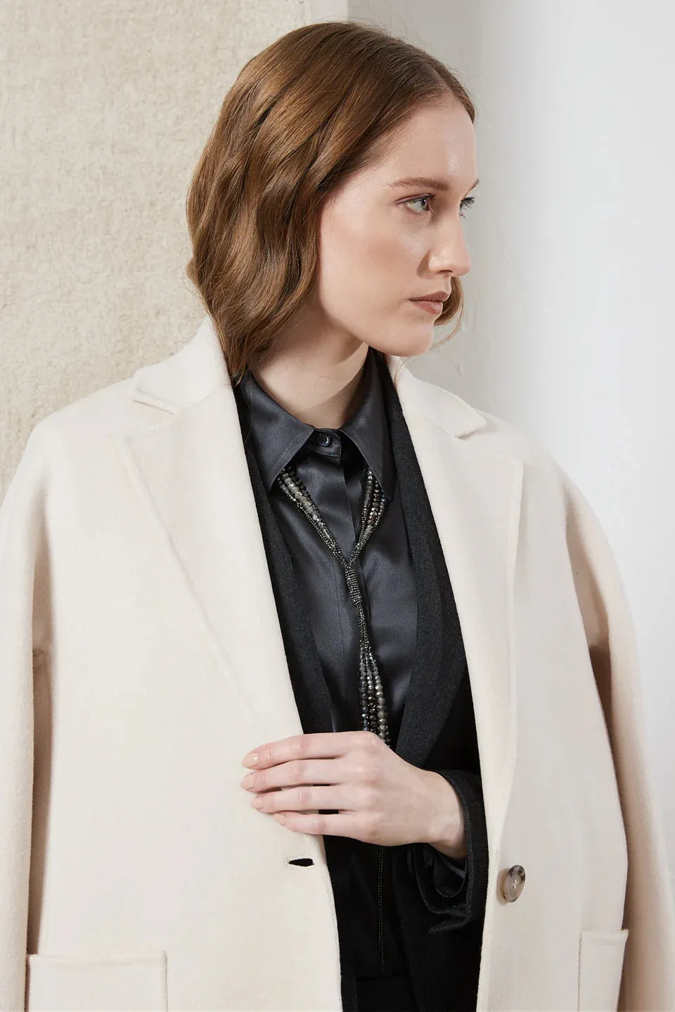 New Wool & Cashmere Coat - Barley