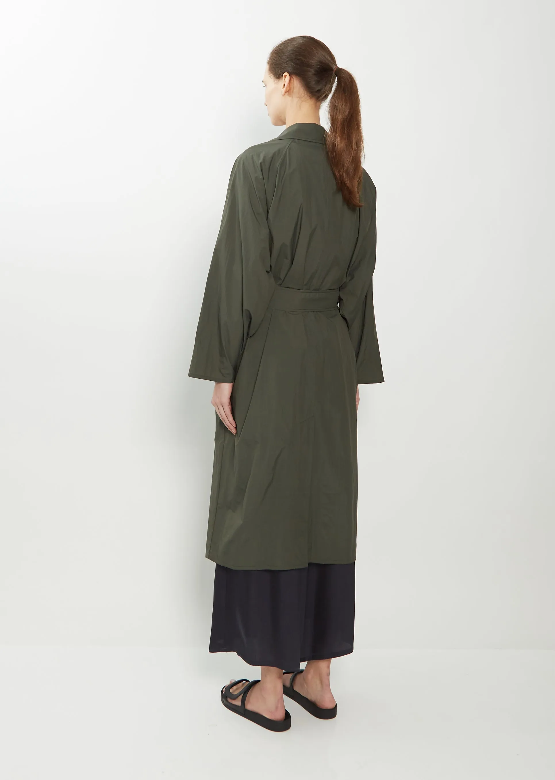 Oversized Poly Blend Trench Coat