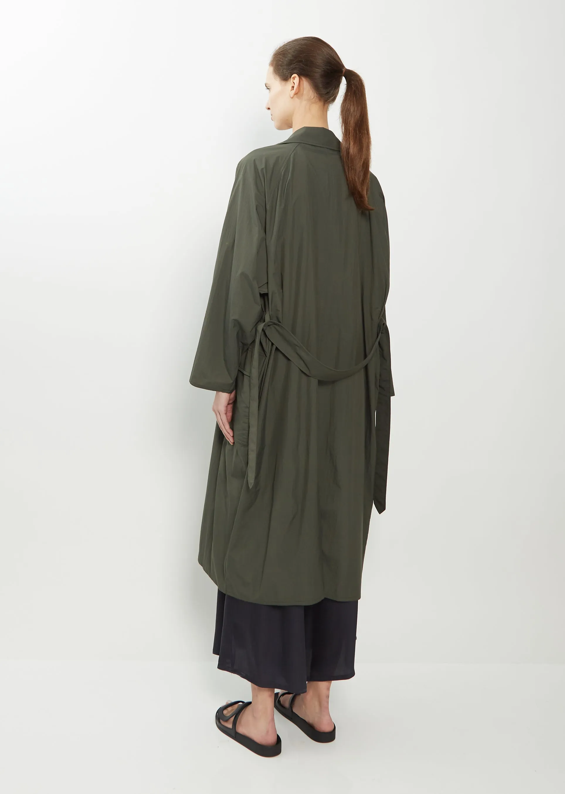 Oversized Poly Blend Trench Coat