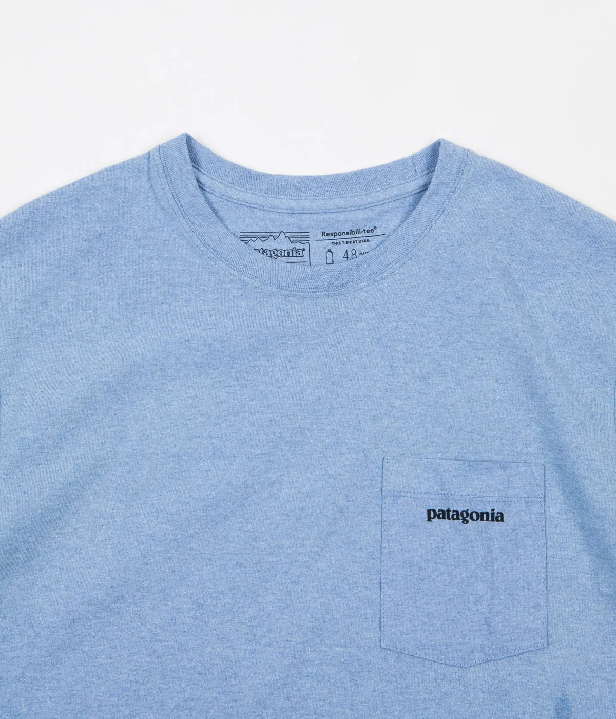 Patagonia P-6 Logo Responsibili-Tee Pocket T-Shirt - Railroad Blue