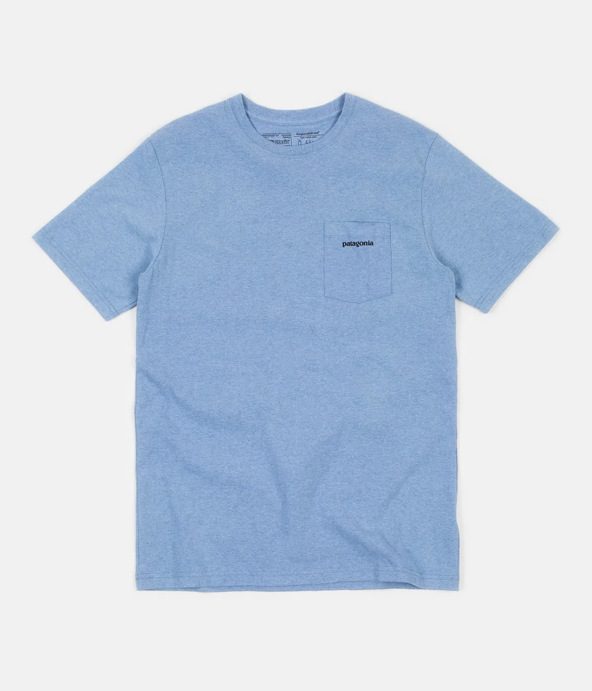 Patagonia P-6 Logo Responsibili-Tee Pocket T-Shirt - Railroad Blue