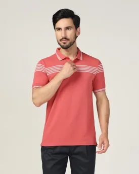 Polo Dusty Pink Stripe T-Shirt - Nala