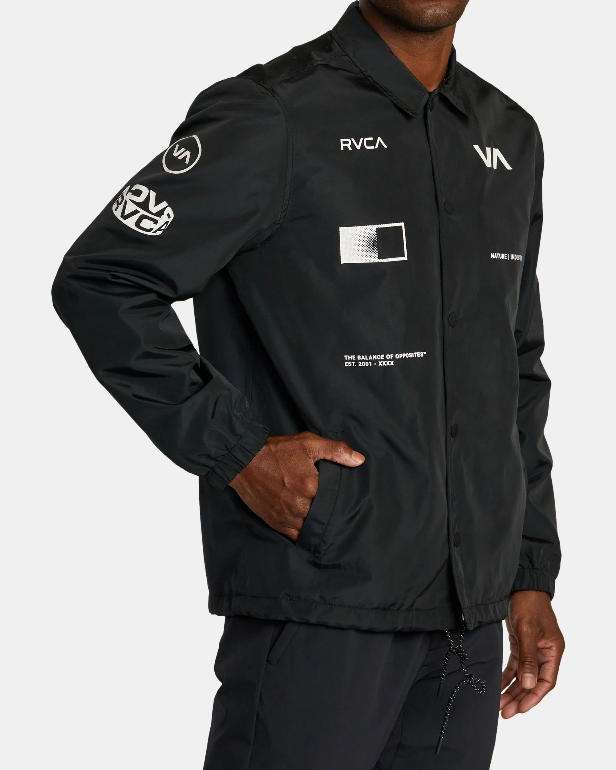 Radiate Windbreaker Coaches Jacket - Black