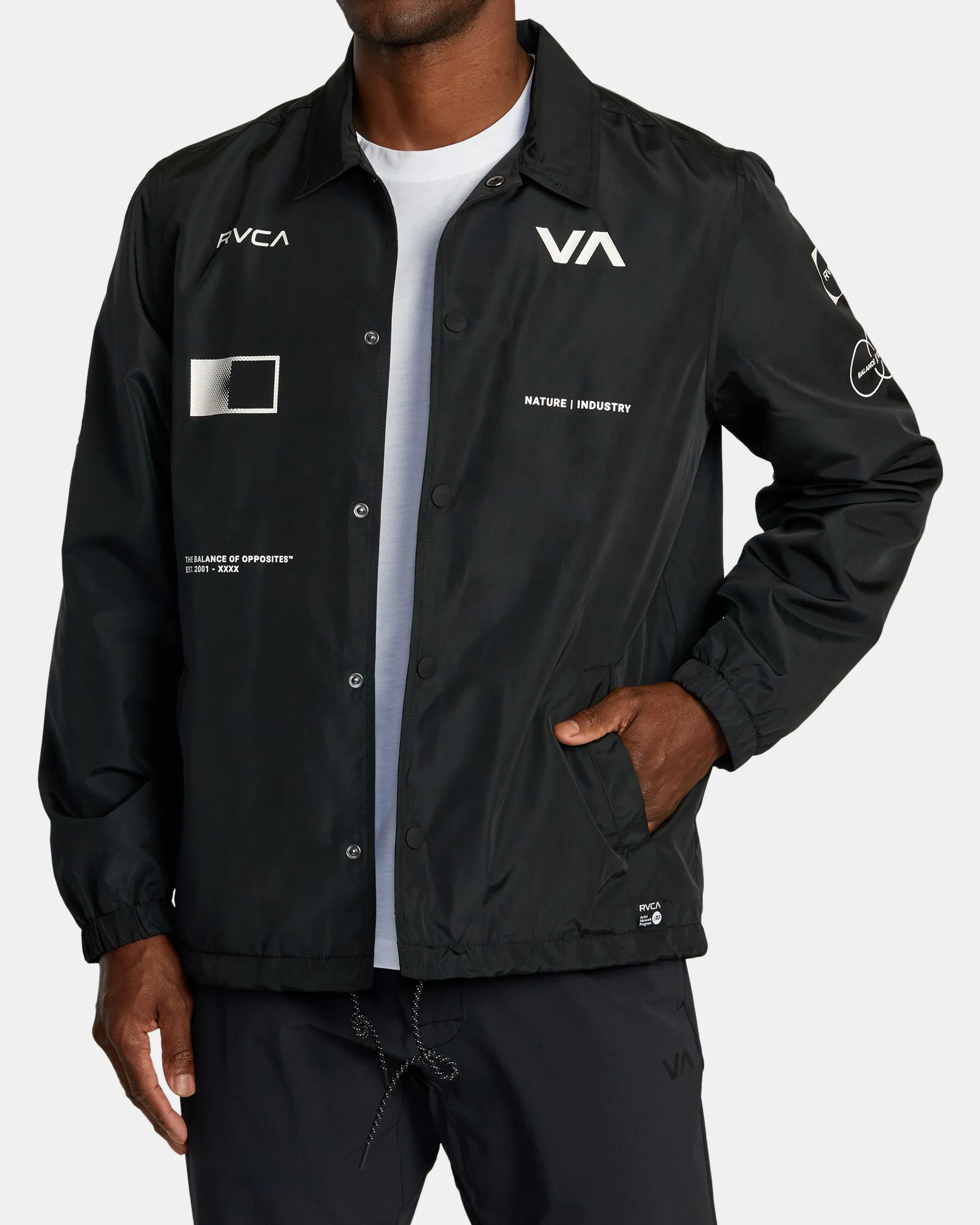 Radiate Windbreaker Coaches Jacket - Black