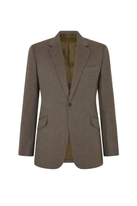 Sea Green/Amber Cashmere Broken Twill Single Breasted Jacket