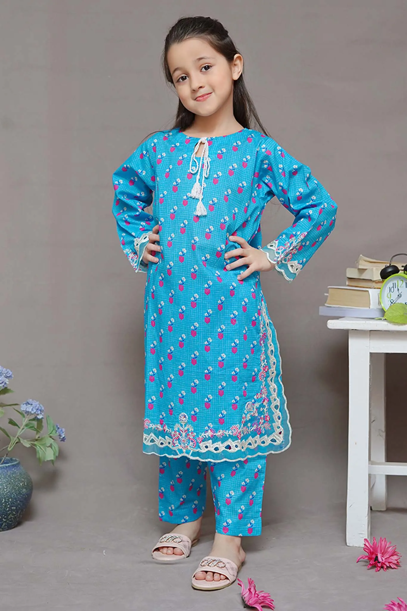 Shanzey Stitched 2 Piece Embroidered Cutwork Kids Collection'2024-SHK-1924