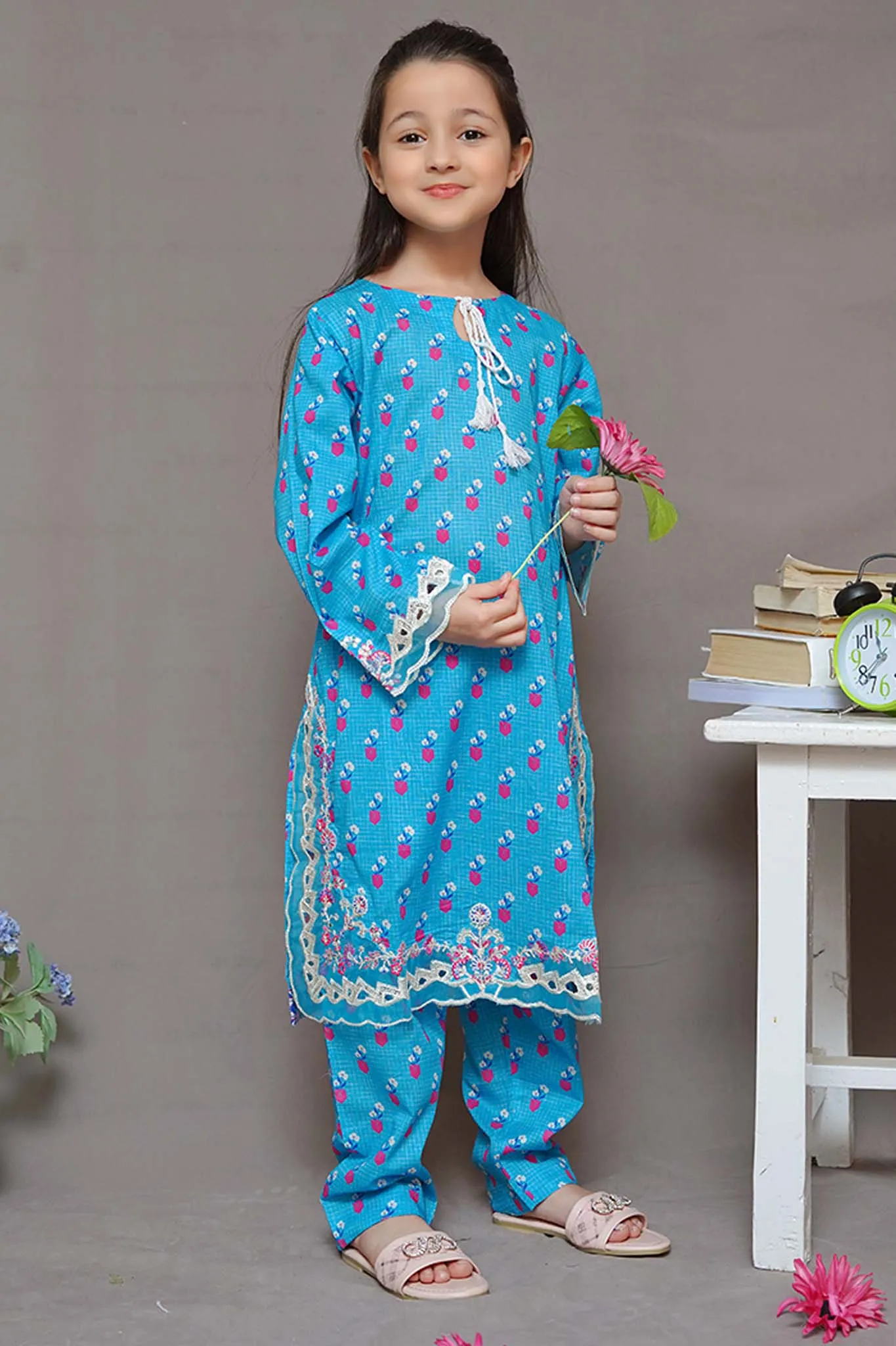 Shanzey Stitched 2 Piece Embroidered Cutwork Kids Collection'2024-SHK-1924