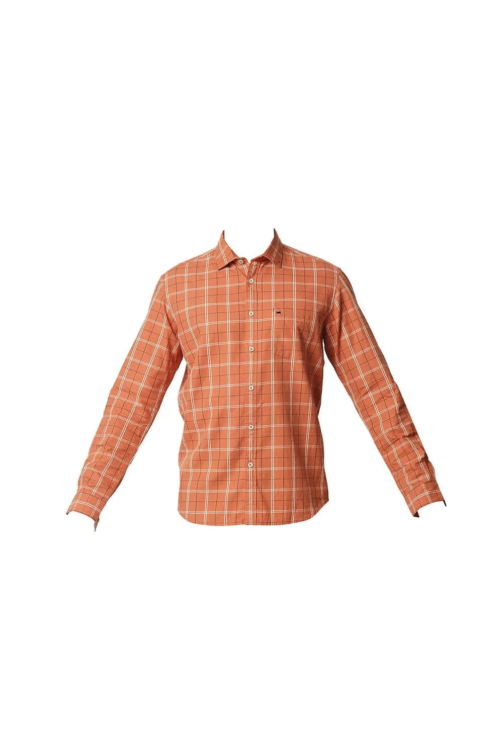 Slim Fit Twill Checks Shirt Shirt