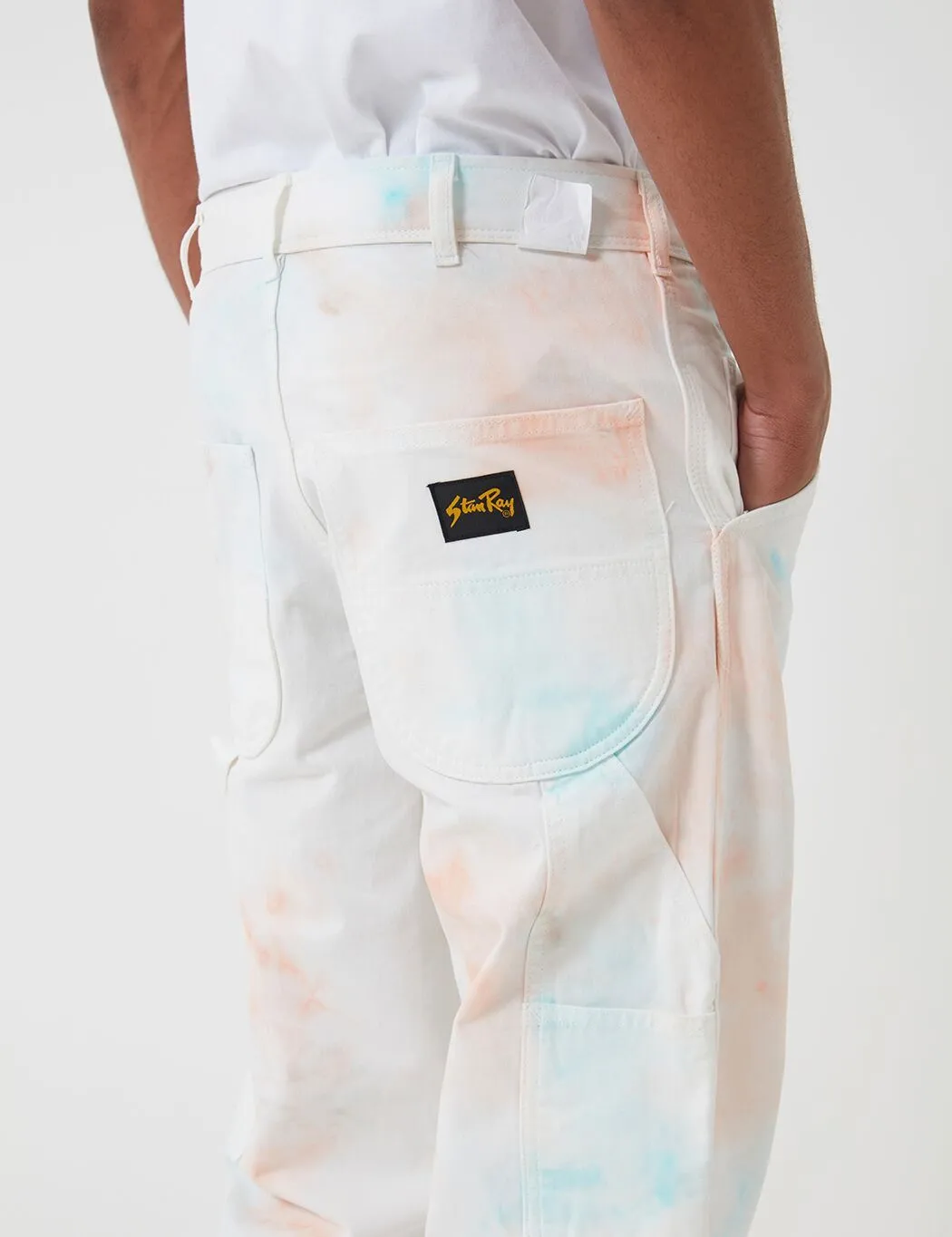 Stan Ray Painter Pant - Coral/Parrott Tye Dye