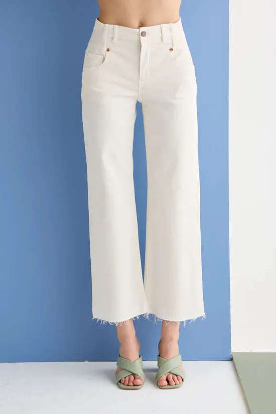 Straight Leg Trousers - White