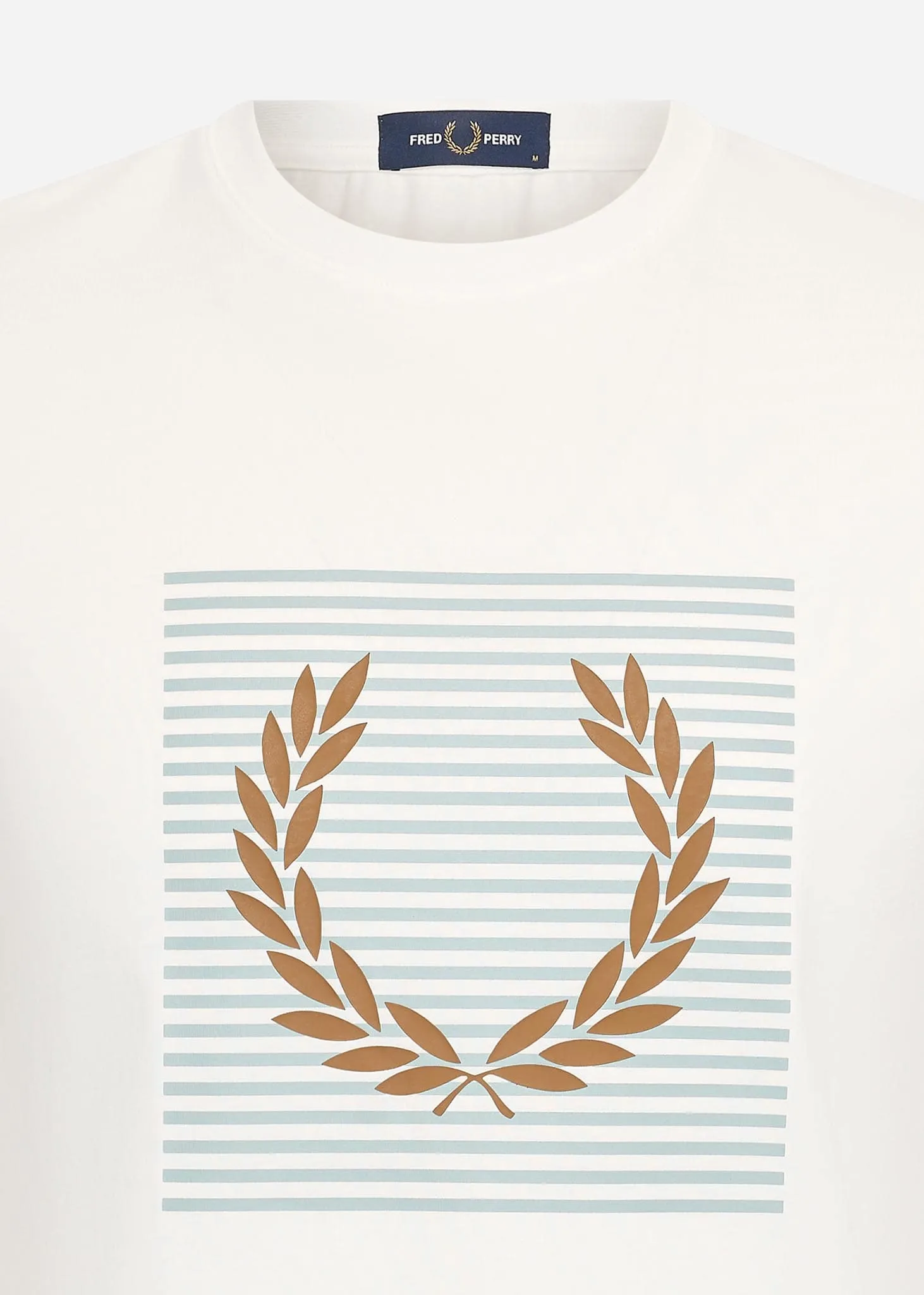 Striped laurel wreath t-shirt - snow white