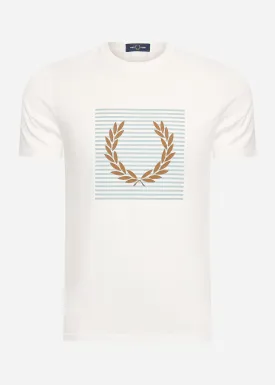 Striped laurel wreath t-shirt - snow white