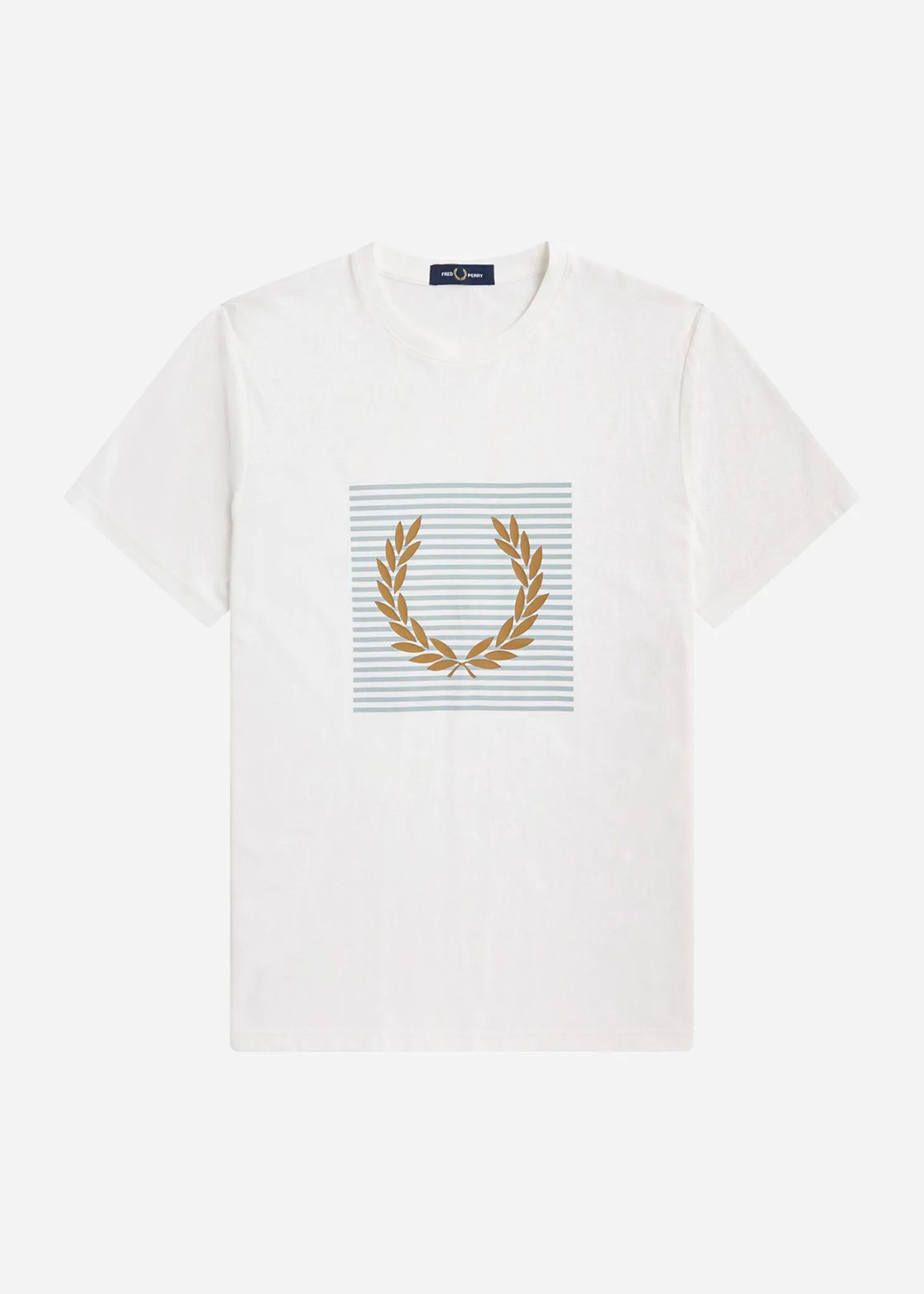 Striped laurel wreath t-shirt - snow white