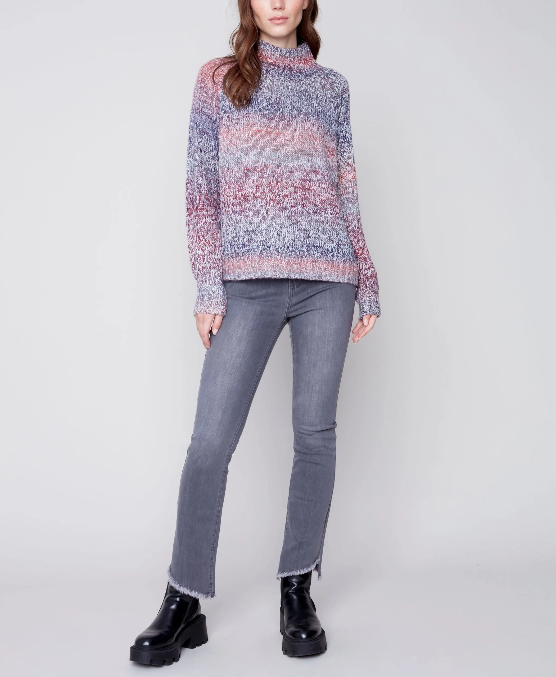 Turtle-Neck Knit Sweater