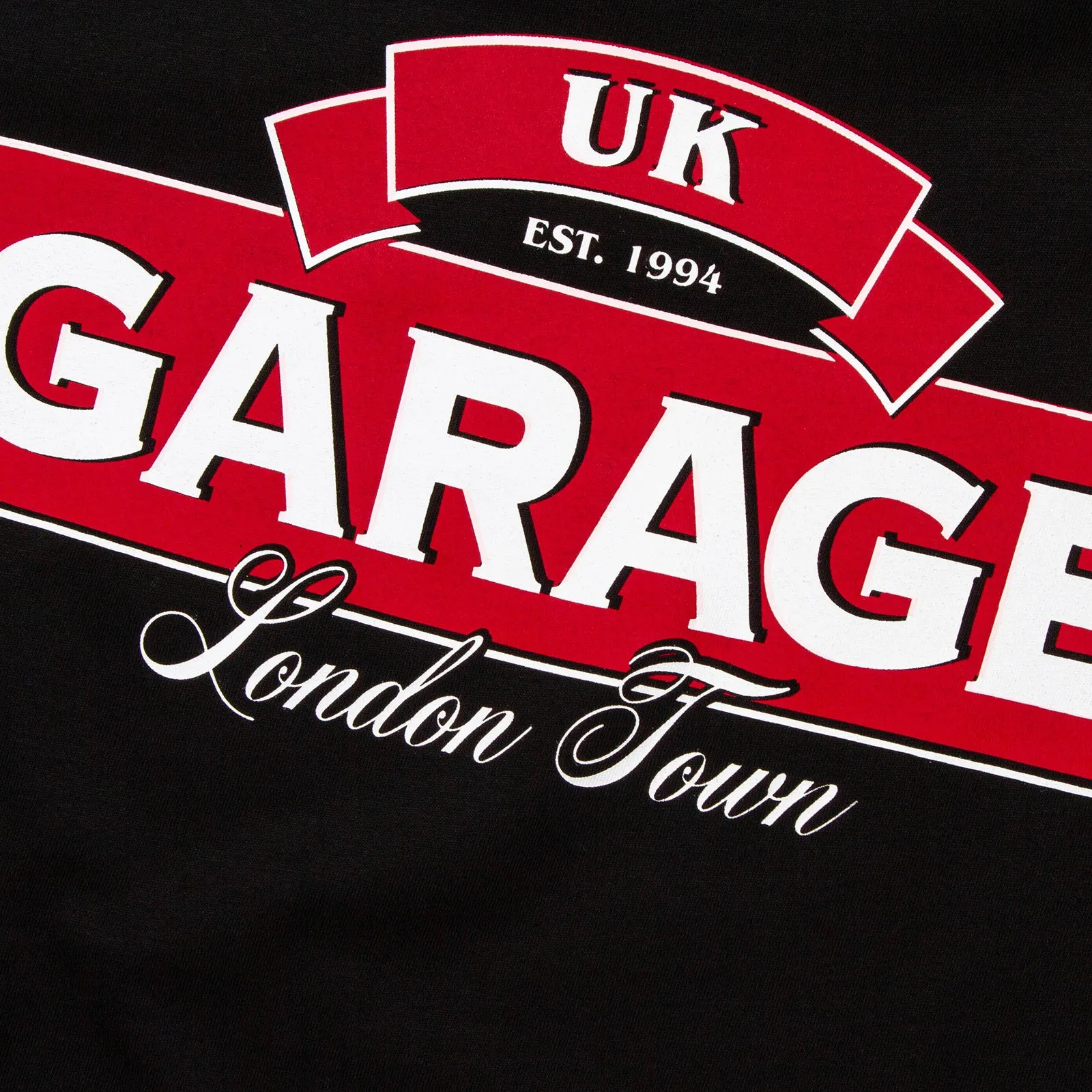 UK Garage Front Print - Tshirt - Black