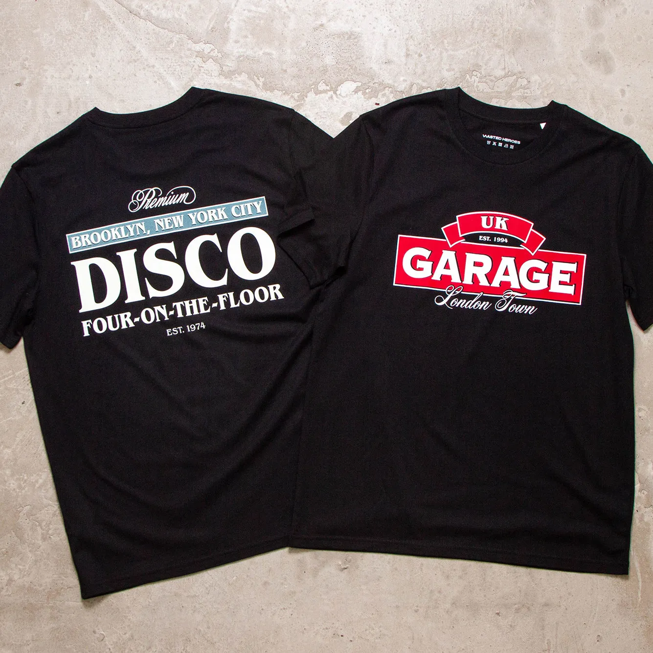 UK Garage Front Print - Tshirt - Black