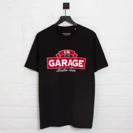 UK Garage Front Print - Tshirt - Black