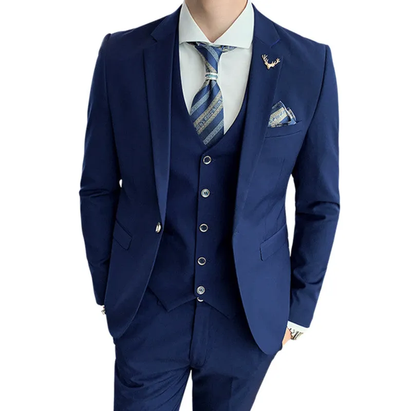 West Louis™ Brand Business Casual Slim Fit 3 Piece Suit