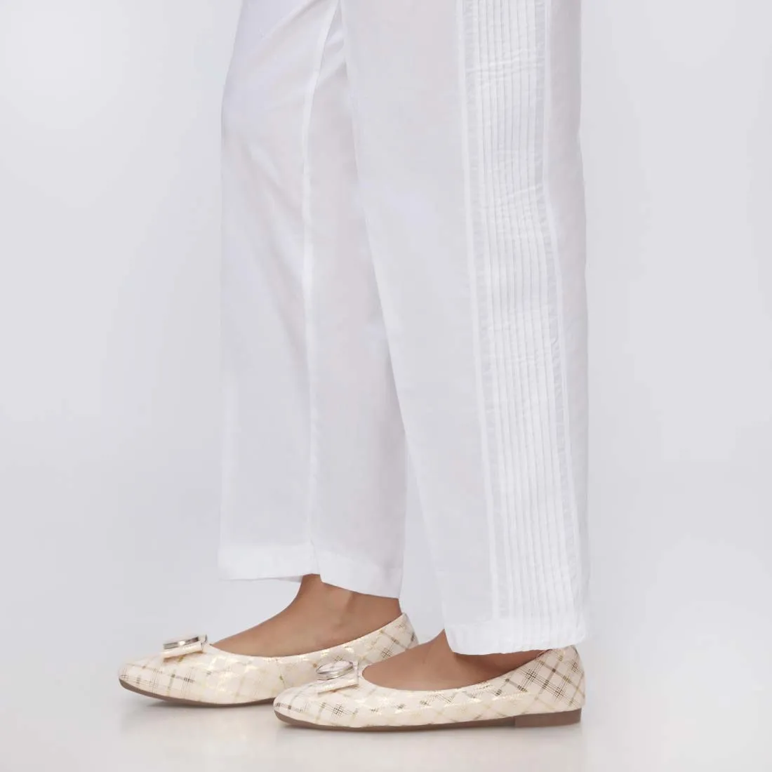 White Cambric Straight Fit Trouser PW3651