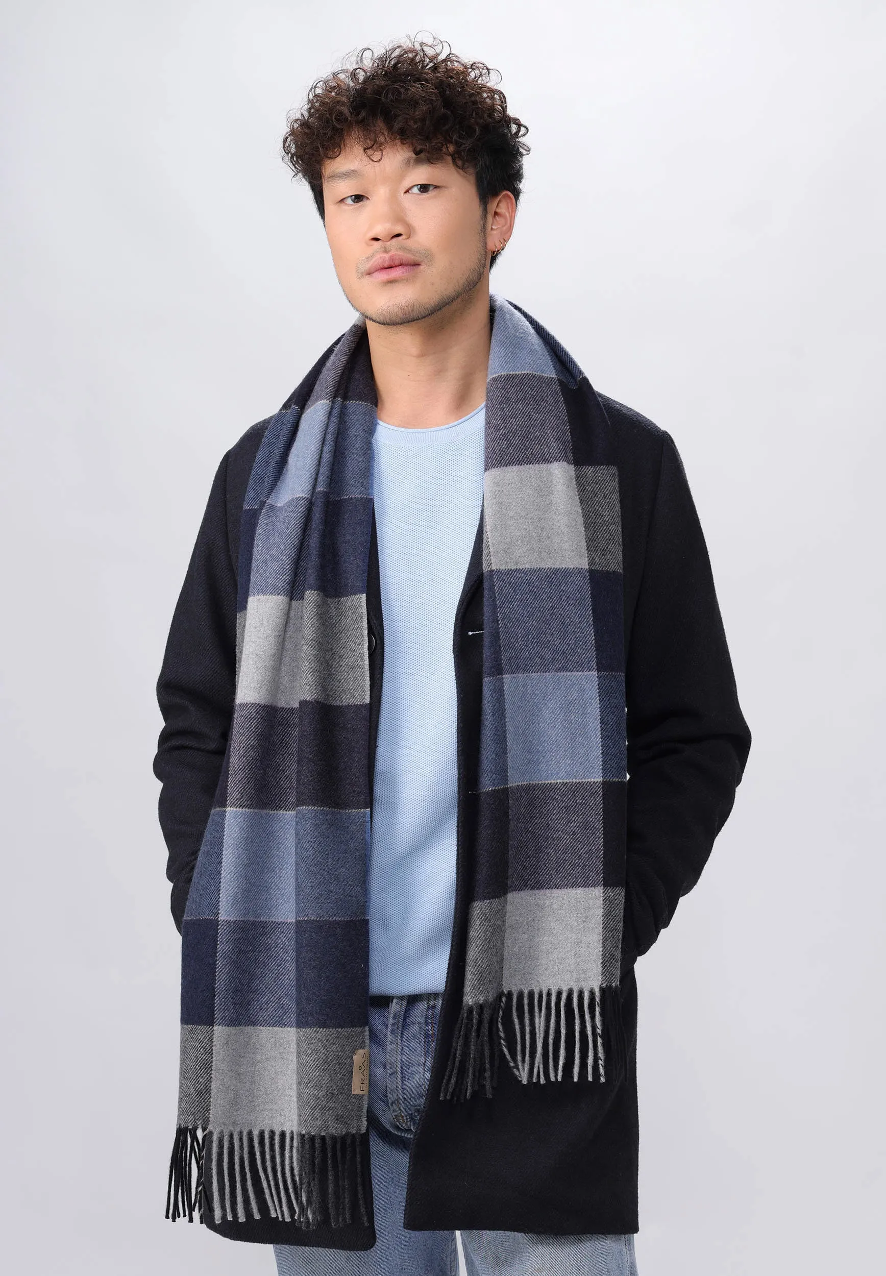 Window Pane Cashmere Woven Scarf