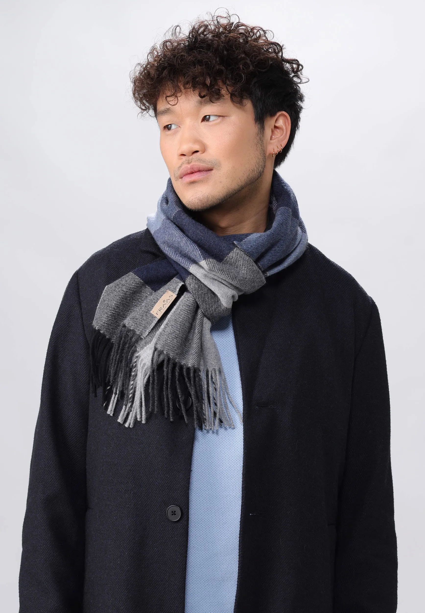 Window Pane Cashmere Woven Scarf