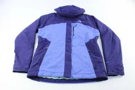 Women's The North Face Embroidered Logo Purple Zip Up Jacket