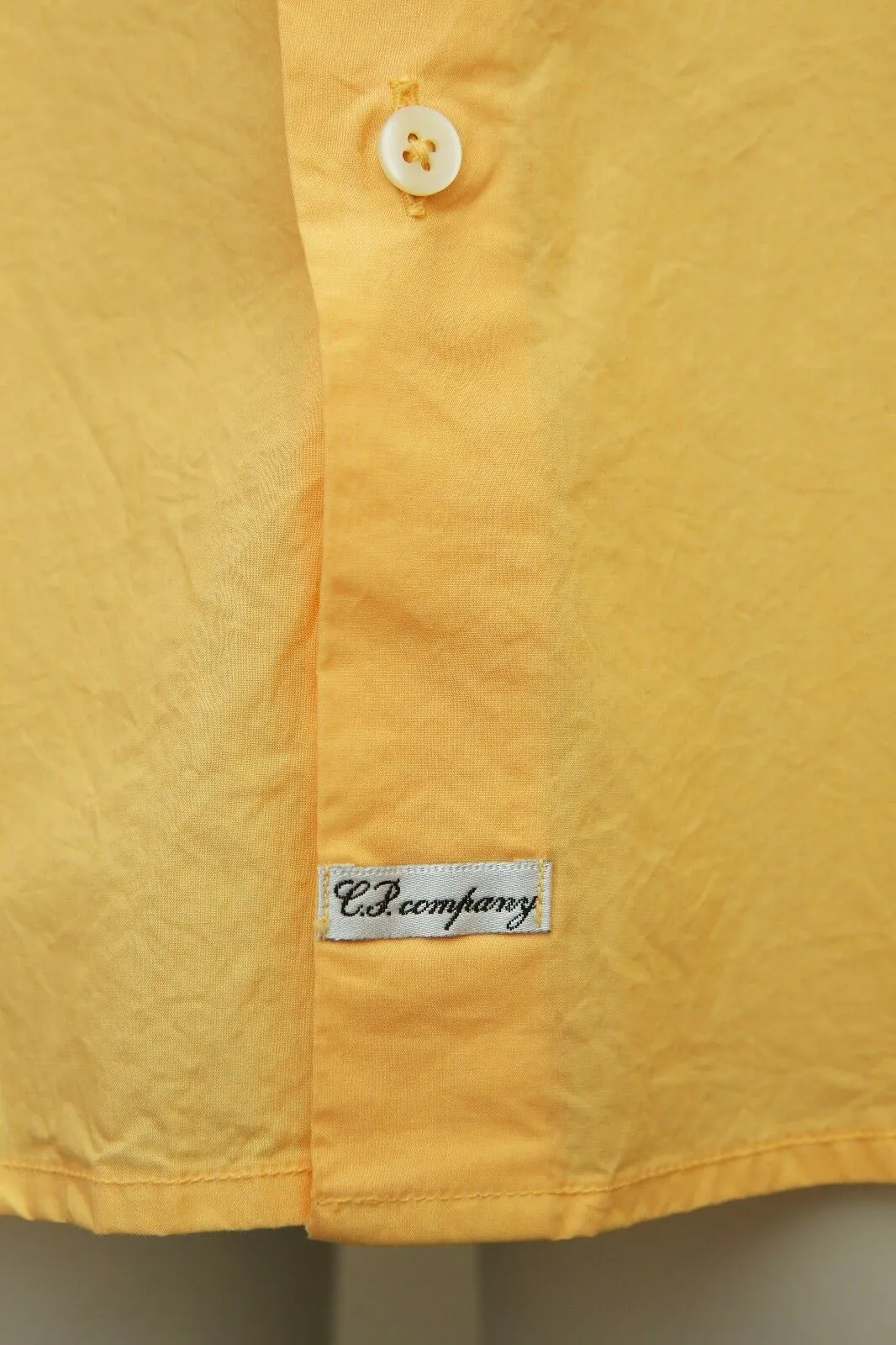 Yellow Cotton Short Sleeved Shirt